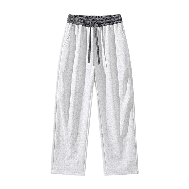 Men's straight-cut lounge joggers with elastic drawstring waistband & side pockets Mune Fashion