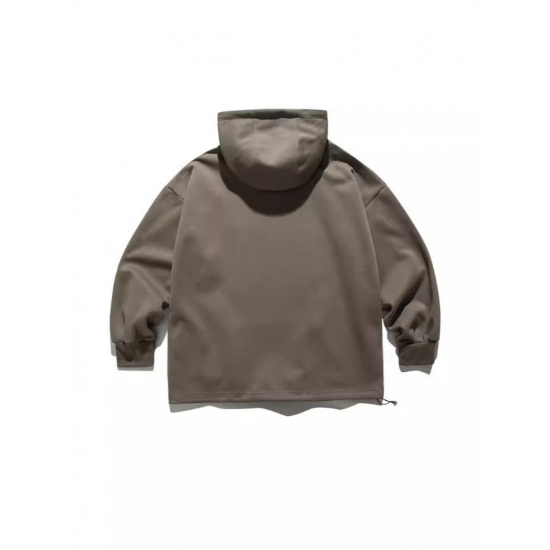 Unisex Oversize Hoodie with Half Zipper and Kangaroo Pocket Mune Fashion