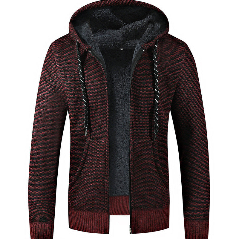 Men's Lined Hooded Cardigan with Teddy Lining and Full Zip Mune Fashion