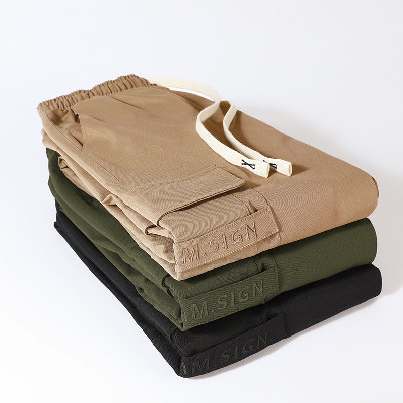 Men's cargo jogging pants with multi-pocket design, drawstring and elastic leg cuffs Mune Fashion