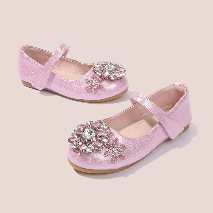 Ladies' ballerinas with sparkling flower appliqués Mune Fashion