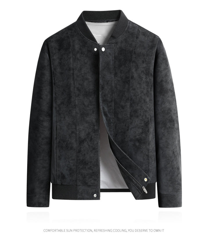 Men's Fashionable Softshell Jacket with High Collar Mune Fashion
