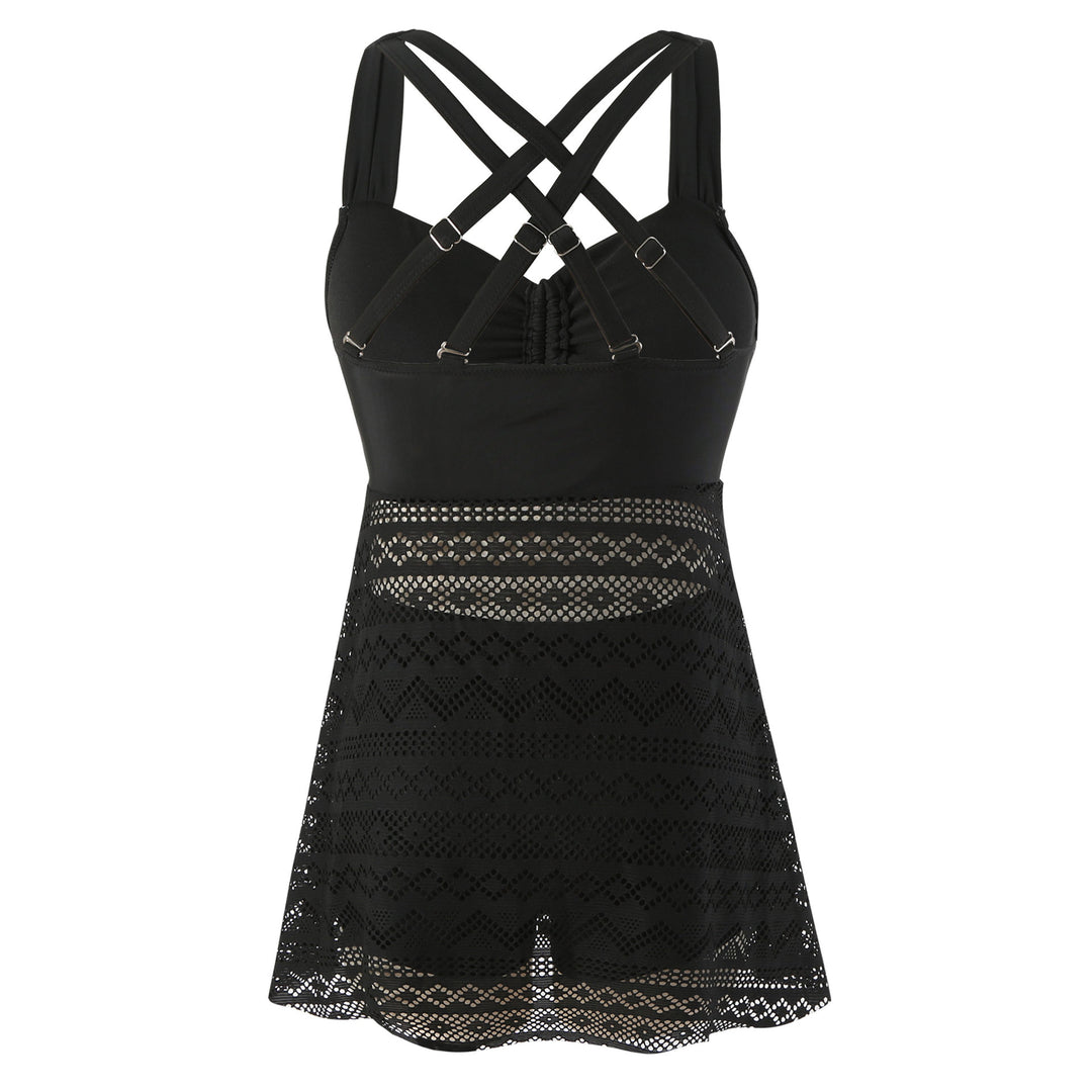 Women's swimming dress with sophisticated back design and very elastic fabric quality Mune Fashion