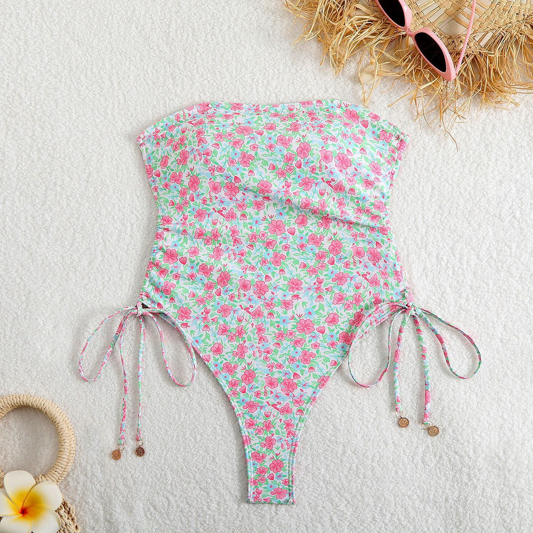 Women One-Piece Swimsuit with Adjustable Laces Mune Fashion