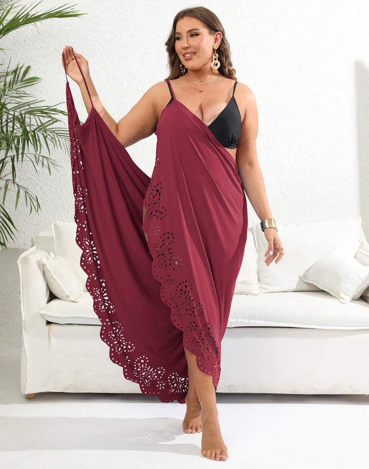 Women's chic beach cover-up with floral cut Mune Fashion