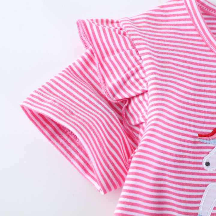 Girls T-shirt with enchanting unicorn motif and ruffle detail Mune Fashion