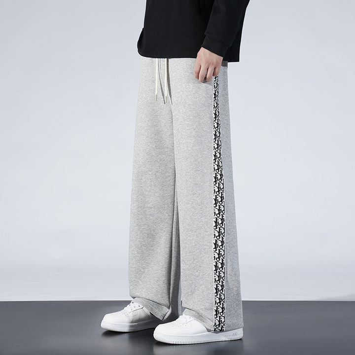 Women's Extra Wide Lounge Sweatpants with Side Logo Tape and Comfort Waistband Mune Fashion