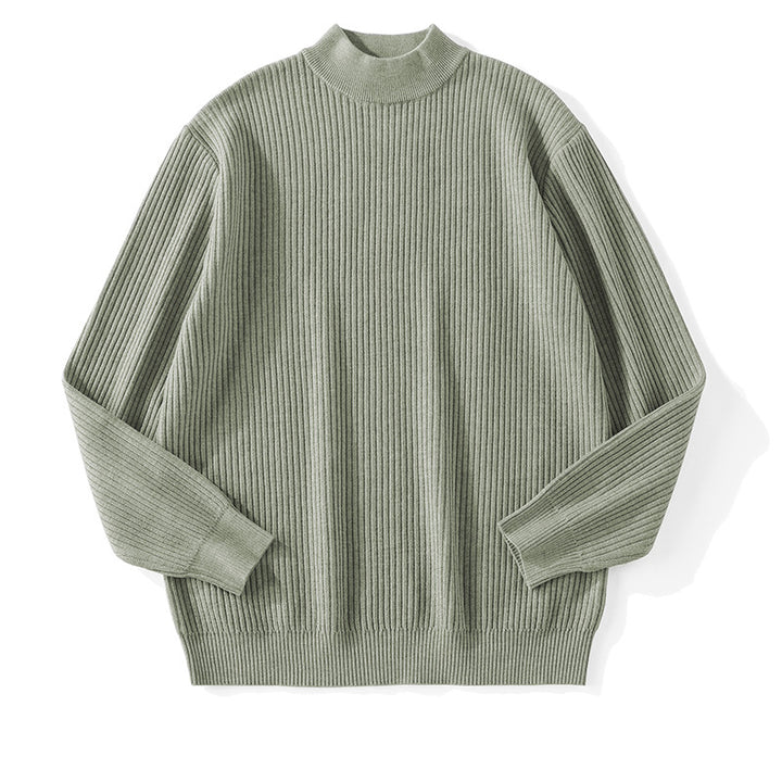 Men's fine knit pullover with stand-up collar Mune Fashion