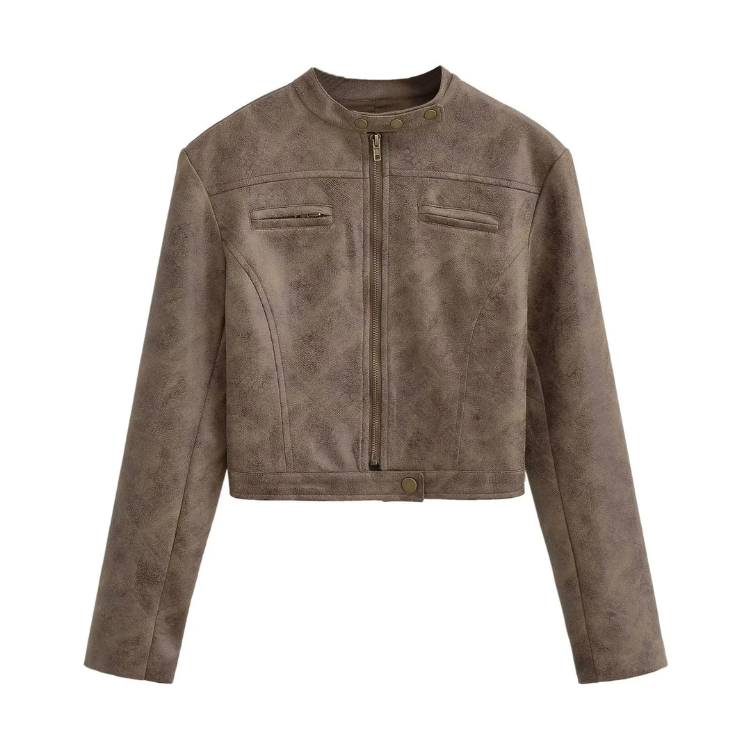 Mune | Cropped Leather Jacket