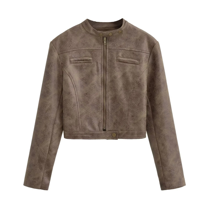 Mune | Cropped Leather Jacket