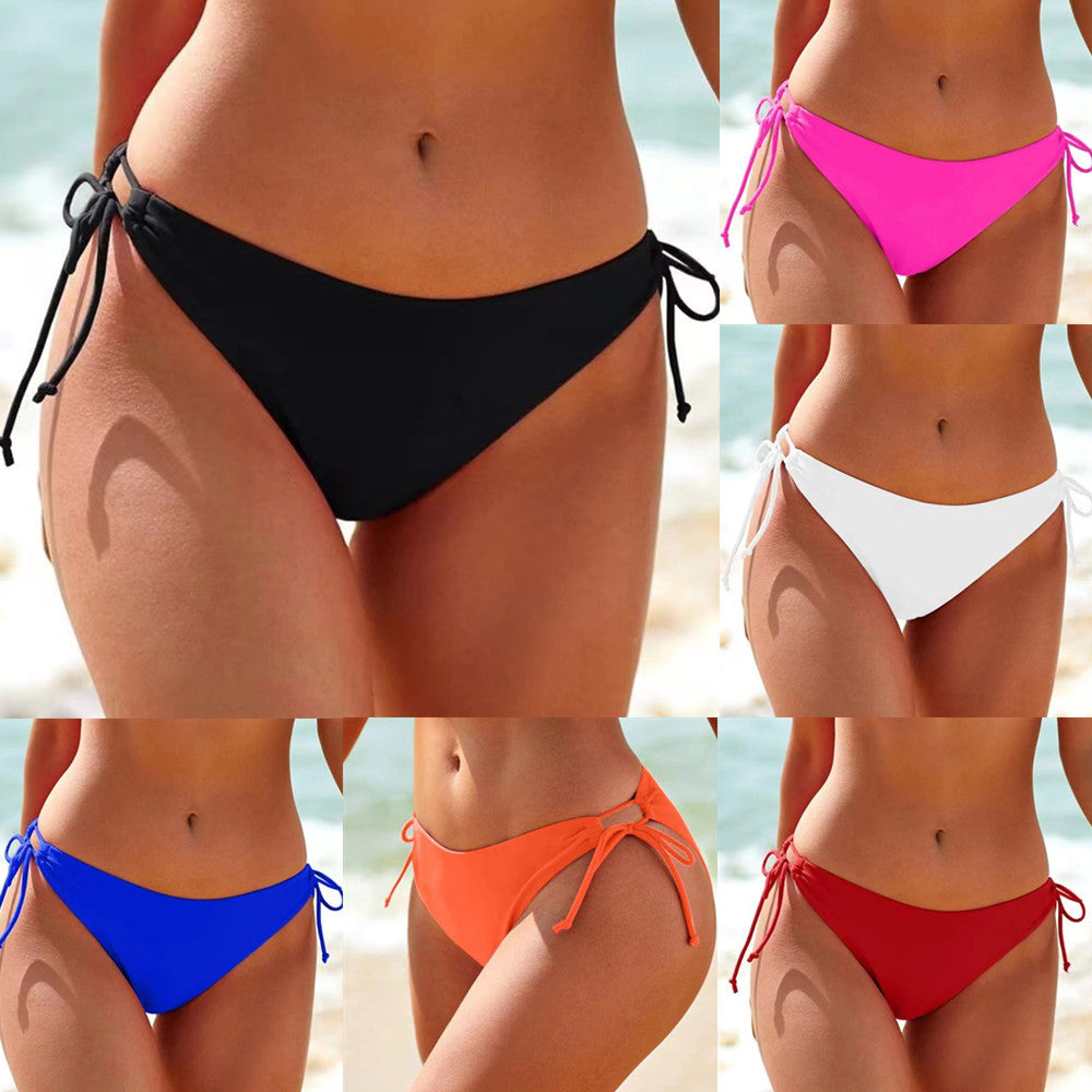 Women's High-Waisted Bikini Bottom with Adjustable Side Ties Mune Fashion