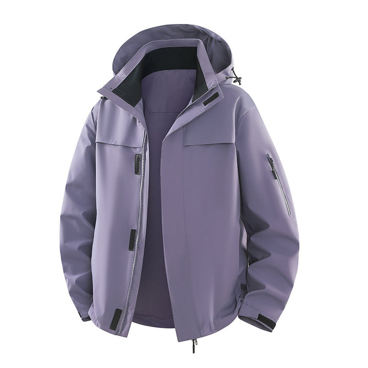 Men's Urban Softshell Outdoor Jacket with Hood, Concealed Zipper and Multiple Pockets Mune Fashion