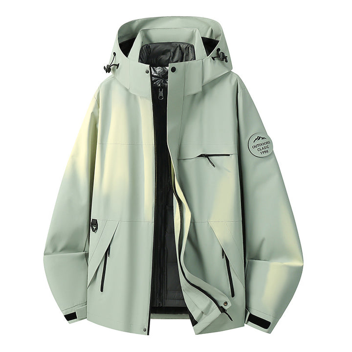 Men's waterproof three-layer hardshell jacket with adjustable hood, welded seams & multifunction pockets Mune Fashion
