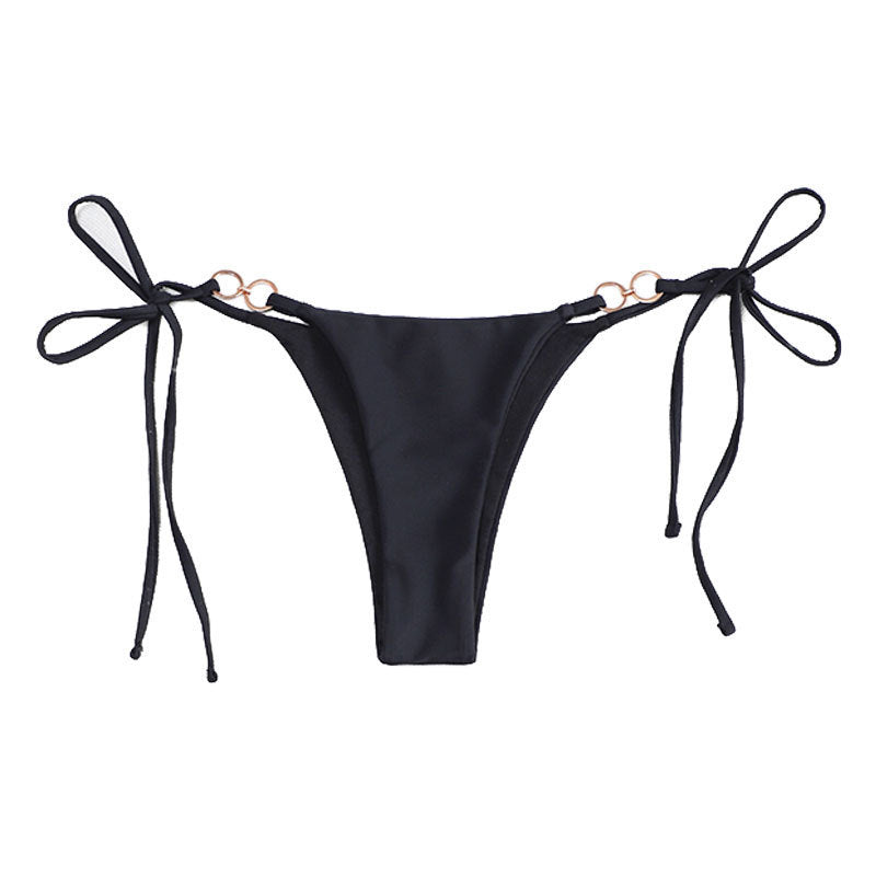 Women's bikini bottom with adjustable straps and elegant ring details Mune Fashion