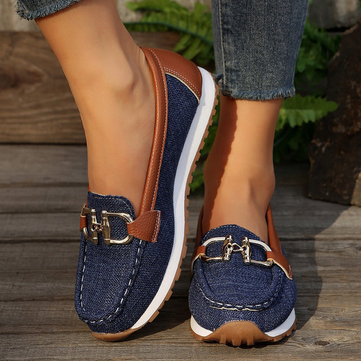 Damen Slipper-Loafer mit gepolstertem Komfortfußbett und rutschfester Profilsohle Mune Fashion
