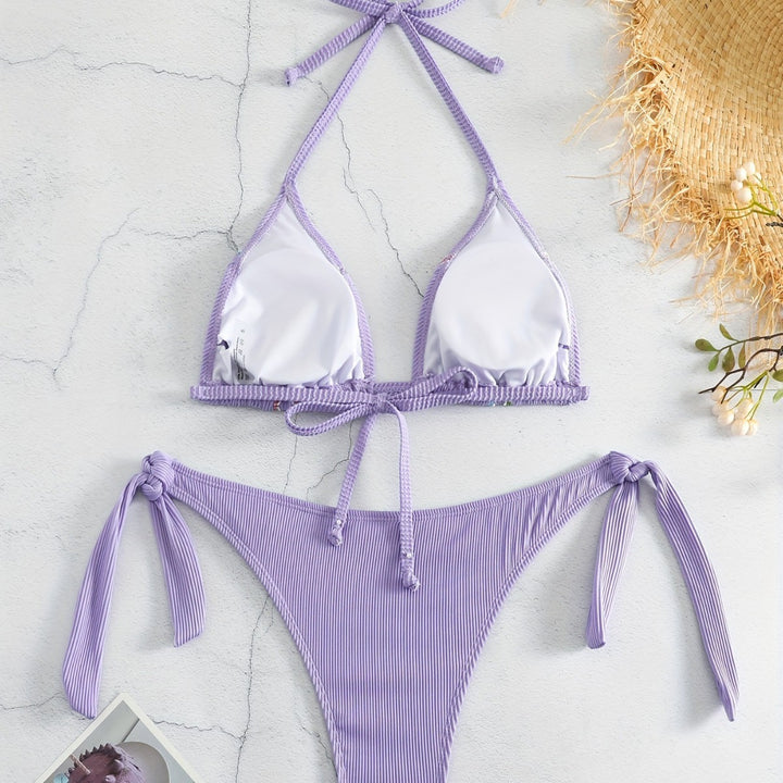 Women's Triangle Bikini with Playful Ties Mune Fashion