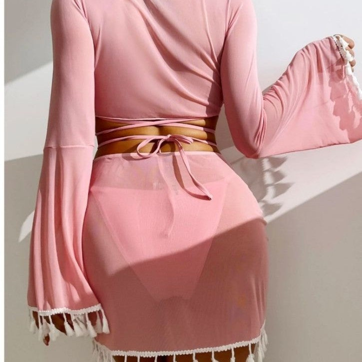 Women's bikini set with elegant wrap top and high waisted skirt Mune Fashion