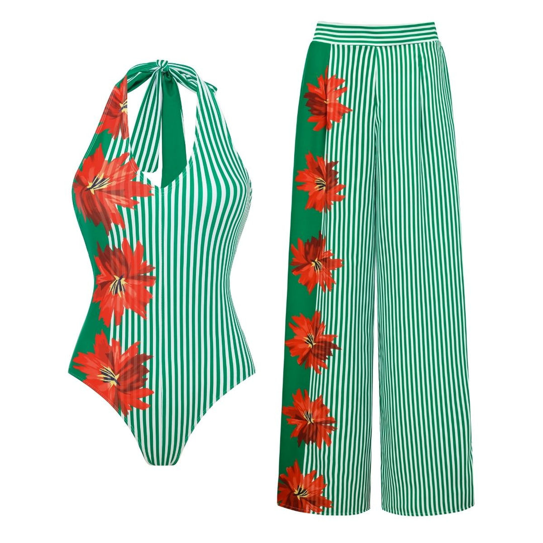 Women's swimsuit with charming ruffle design and matching maxi skirt Mune Fashion