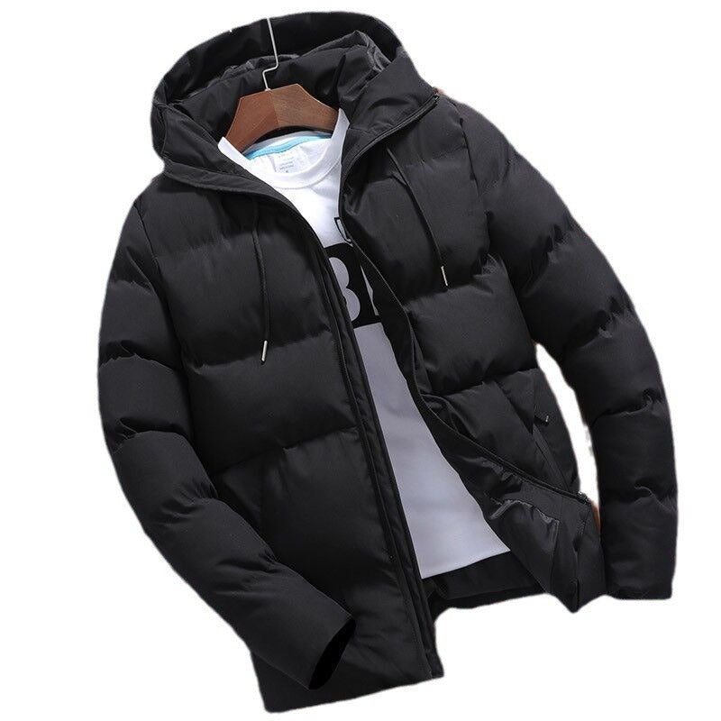 Men's padded hooded winter jacket with water-repellent outer shell and quilted insulation Mune Fashion