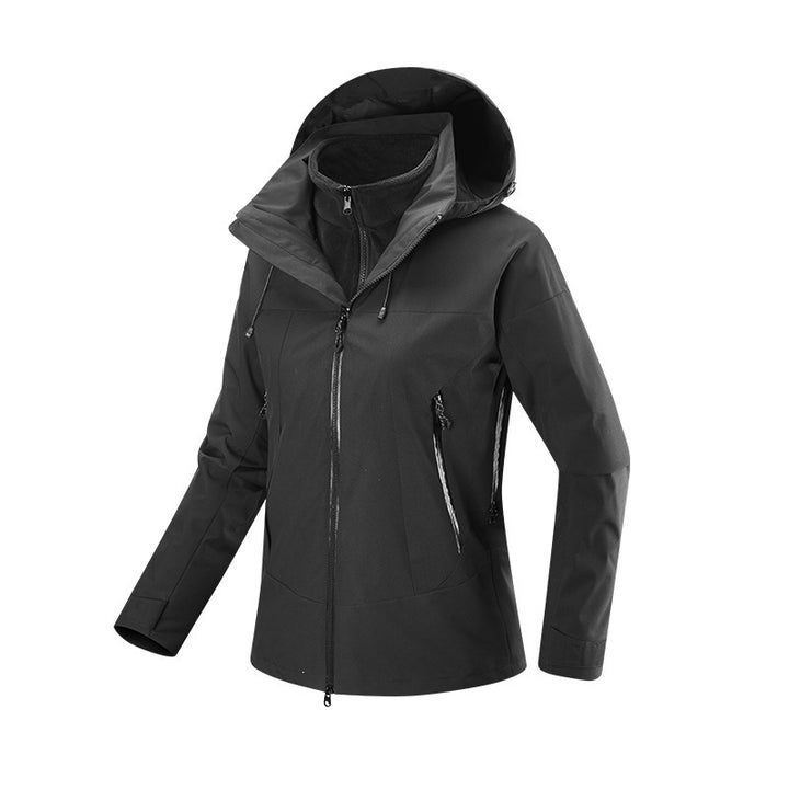 Women's Weatherproof Urban Trekking Jacket with Thermal Fleece Lining and Welded Zippers Mune Fashion