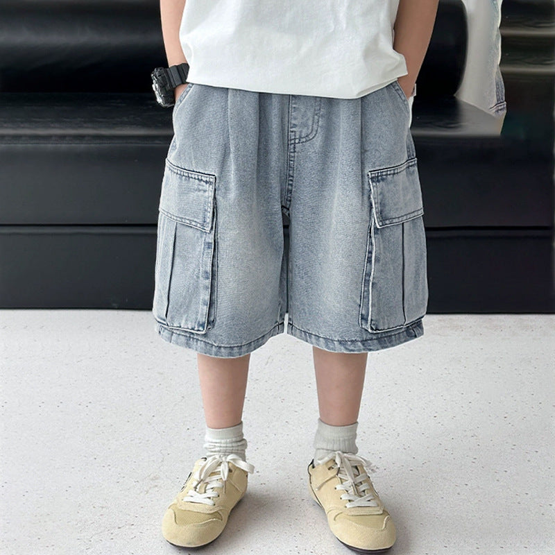 Boys Cargo Shorts with Practical Pockets Mune Fashion