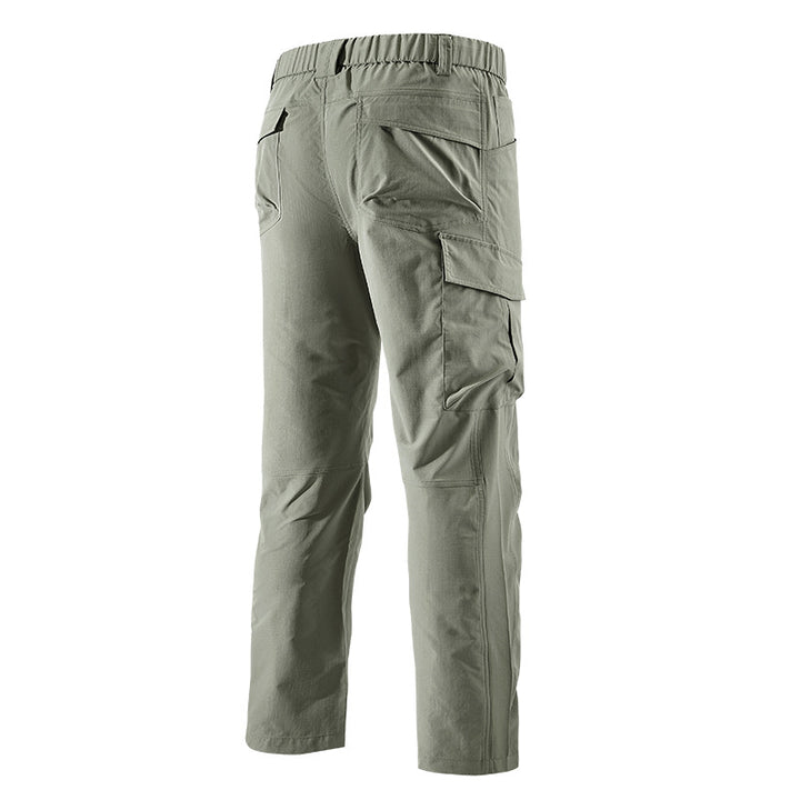 Men's Robust-Constructive Cargo Trekking Pants with Elastic Waistband and Multiple Pockets Mune Fashion