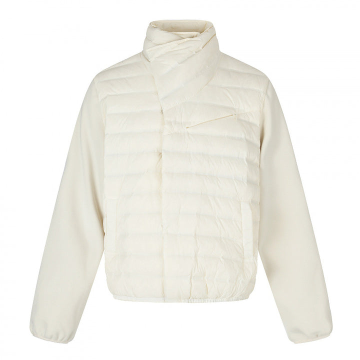 Women's Light Hybrid Quilted Jacket with Quilted Front and Fleece Sleeves Mune Fashion