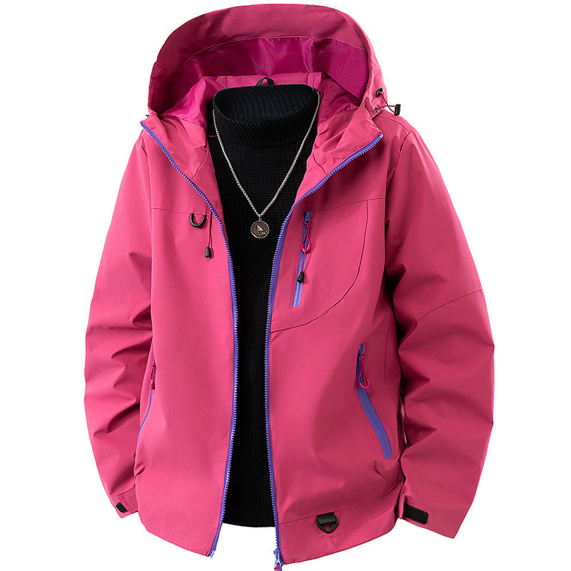 Men's Technical Softshell Outdoor Jacket with Hood water- and windproof membrane sealed zippers Mune Fashion