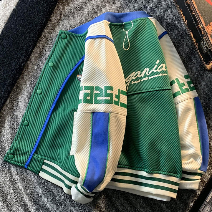 Women's casual college jacket with modern lettering and sporty accents Mune Fashion