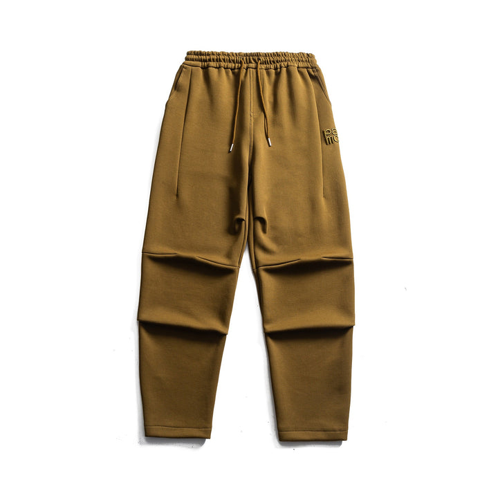 Men's Tapered Jogging Pants with Elastic Waistband and Knee Panels Mune Fashion