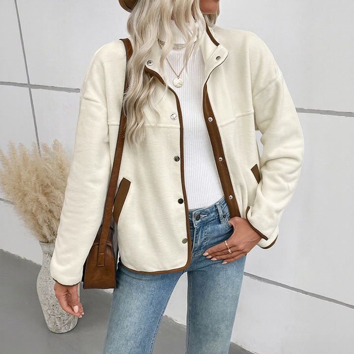 Women Cozy Women's Jacket with Contrasting Details Mune Fashion