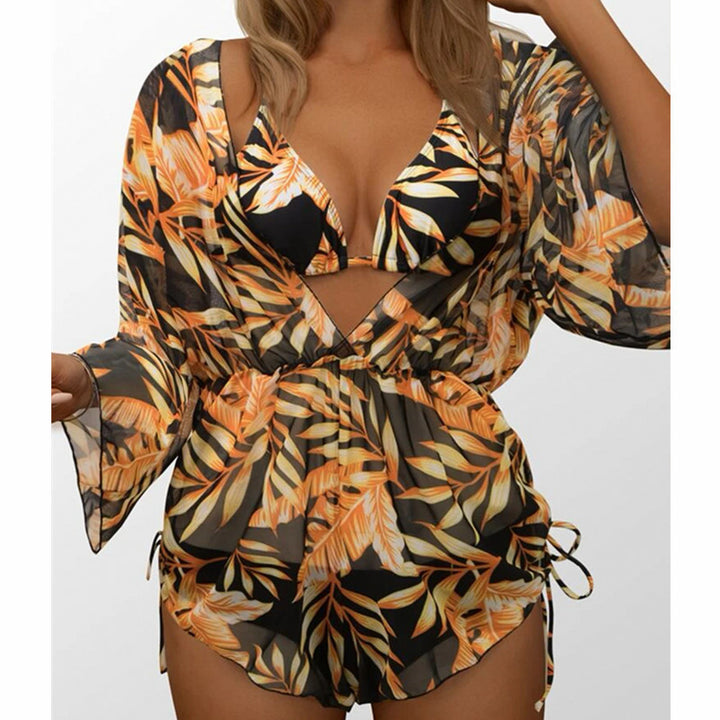 Women's Beach Overall with Floral Pattern Mune Fashion