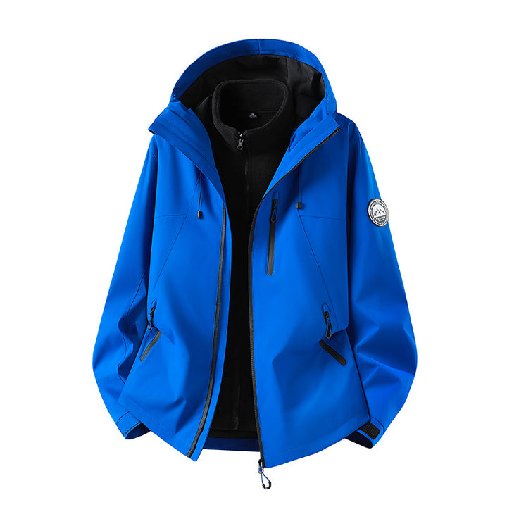 Men's three-piece softshell outdoor jacket with removable fleece lining and hood Mune Fashion