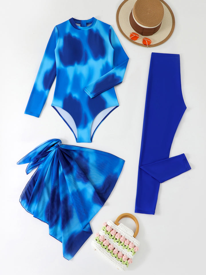 Women's Long Sleeve Surfsuit with Wrap Skirt Mune Fashion
