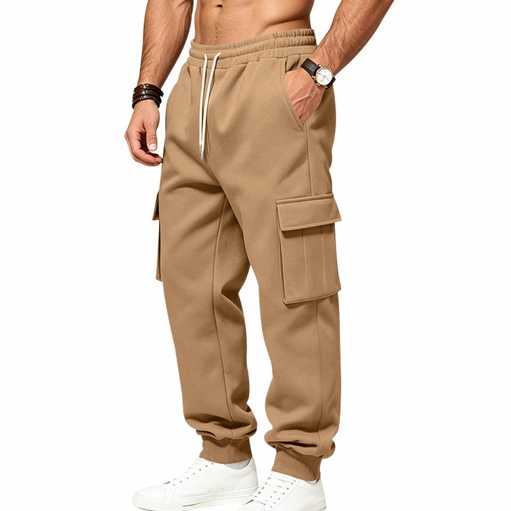 Men's loose-fitting cargo joggers with elastic waistband and large flap pockets Mune Fashion