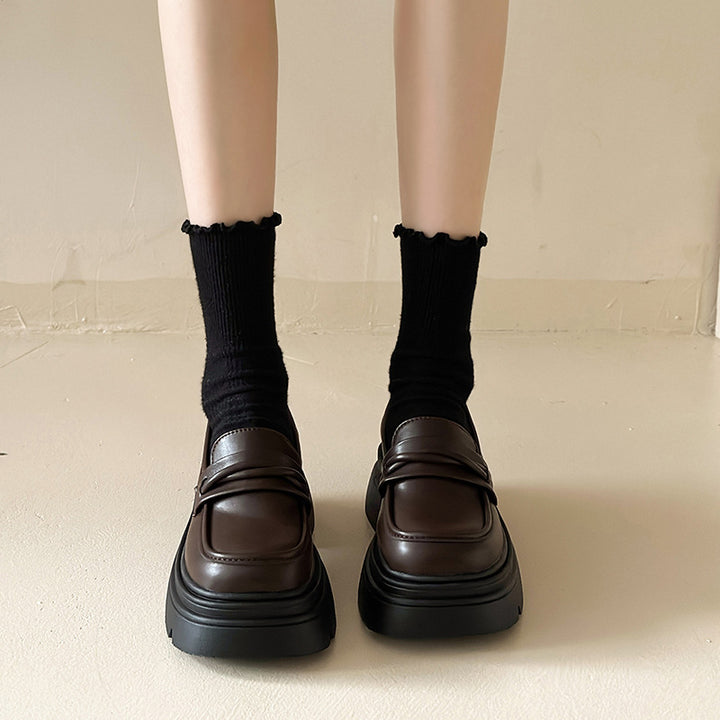 Women's Fashion Leather Slippers Mune Fashion