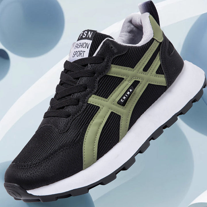 Unisex retro-inspired lightweight running shoes with breathable mesh and contoured sole Mune Fashion