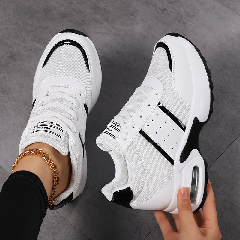 Women's sporty platform sneakers with air-cushion midsole and metallic applications Mune Fashion