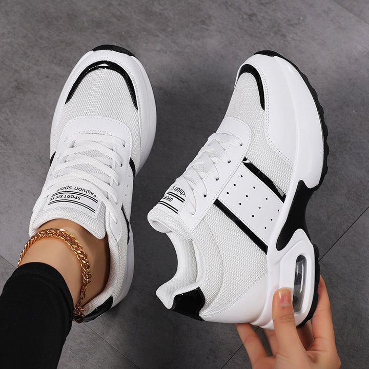 Women's sporty platform sneakers with air-cushion midsole and metallic applications Mune Fashion