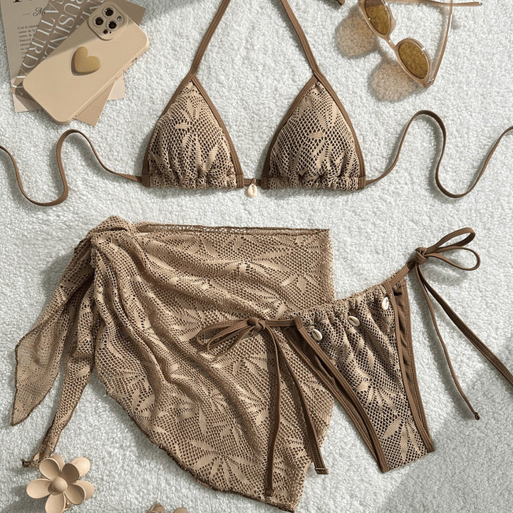 Women's Triangle Bikini with Decorative Ruffle Skirt Mune Fashion