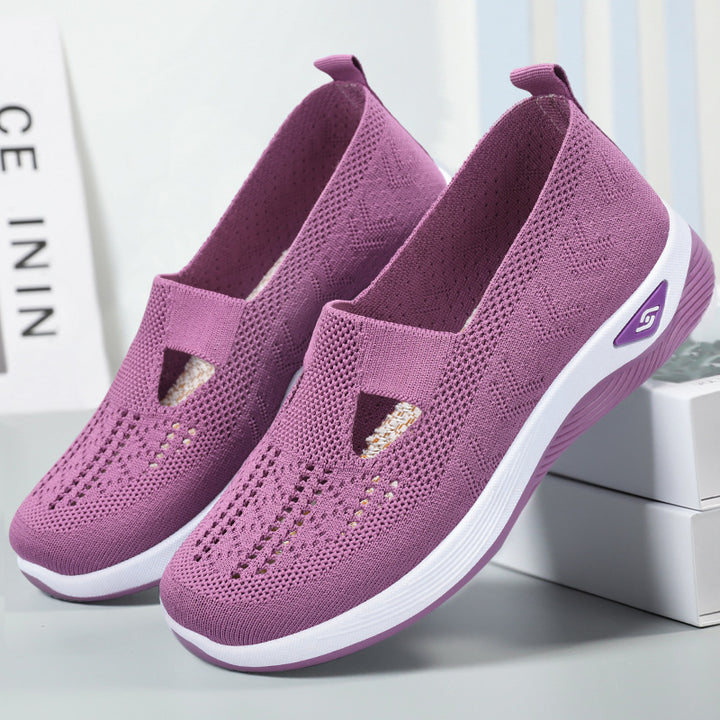 Ladies lightweight knitted slippers with orthopedic comfort sole Mune Fashion