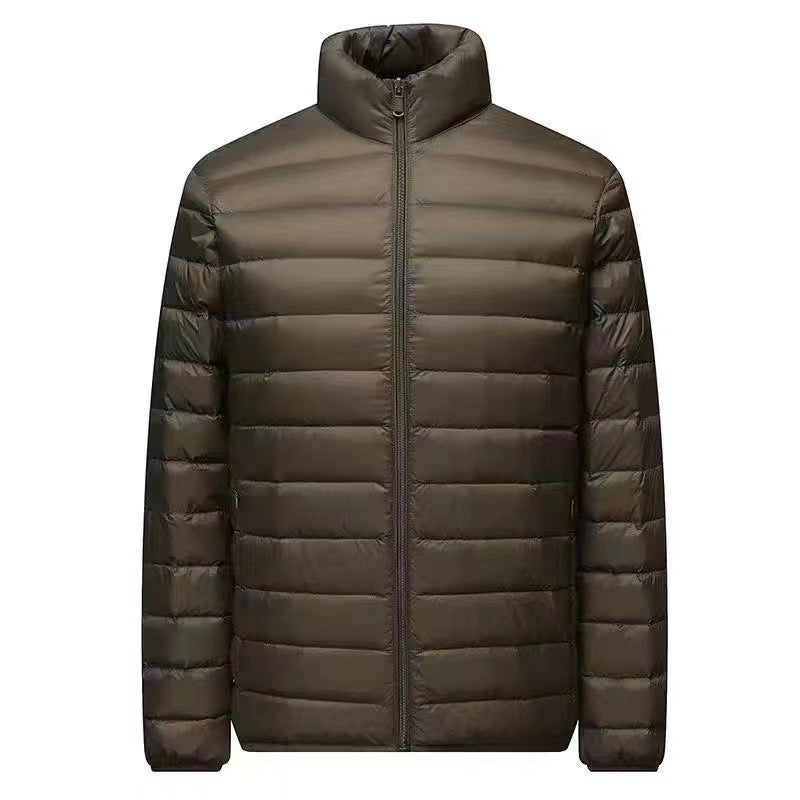 Men's ultra-light packable micro quilted jacket with stand-up collar, padded insulation and wind-resistant shell Mune Fashion
