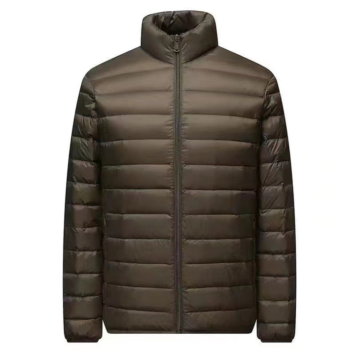 Men's ultra-light packable micro quilted jacket with stand-up collar, padded insulation and wind-resistant shell Mune Fashion