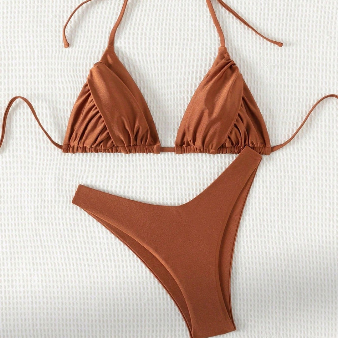 Women's Triangle Bikini with Ruffles Mune Fashion