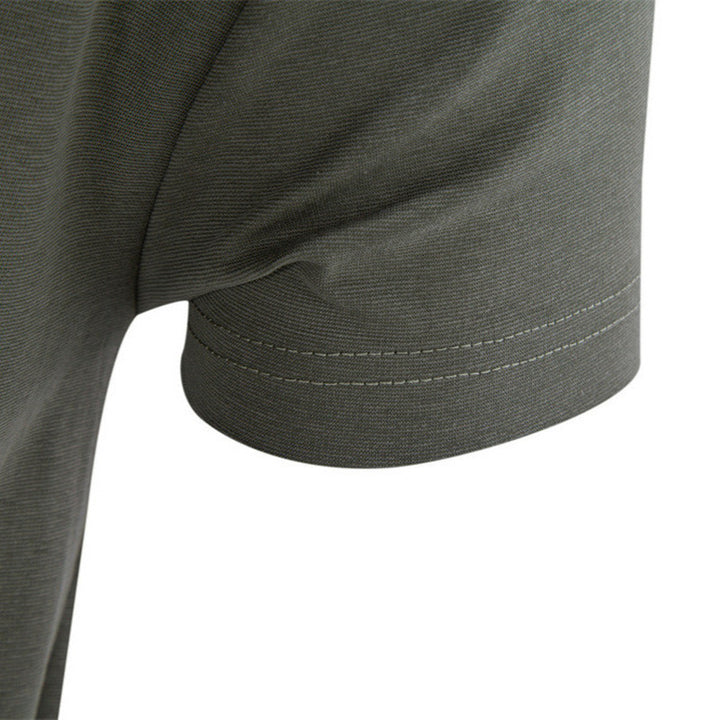 Men's nano classic cotton jersey round neck shirt with reinforced collar Mune Fashion