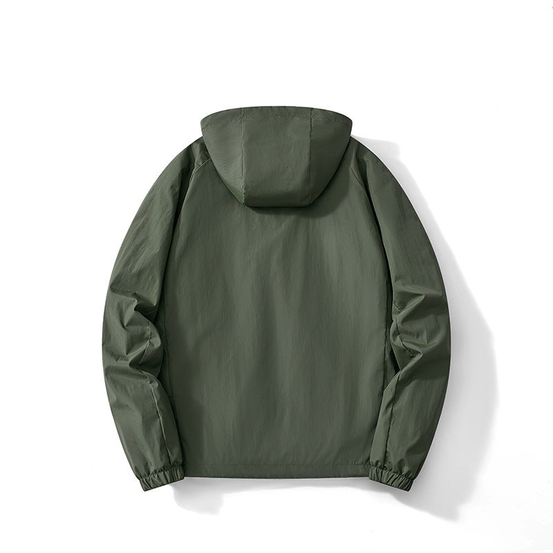 Men's Ultralight Hooded Windbreaker with Breathable Mesh Lining and Concealed Zipper Mune Fashion