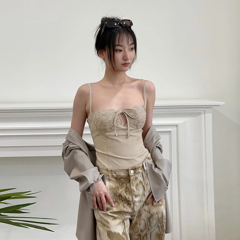 Damen Sculpting-Bustier-Top mit Spitzen-Cups und taillierter Form Mune Fashion