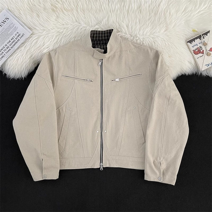 Men's Stylish Transitional Jacket with High Collar Mune Fashion