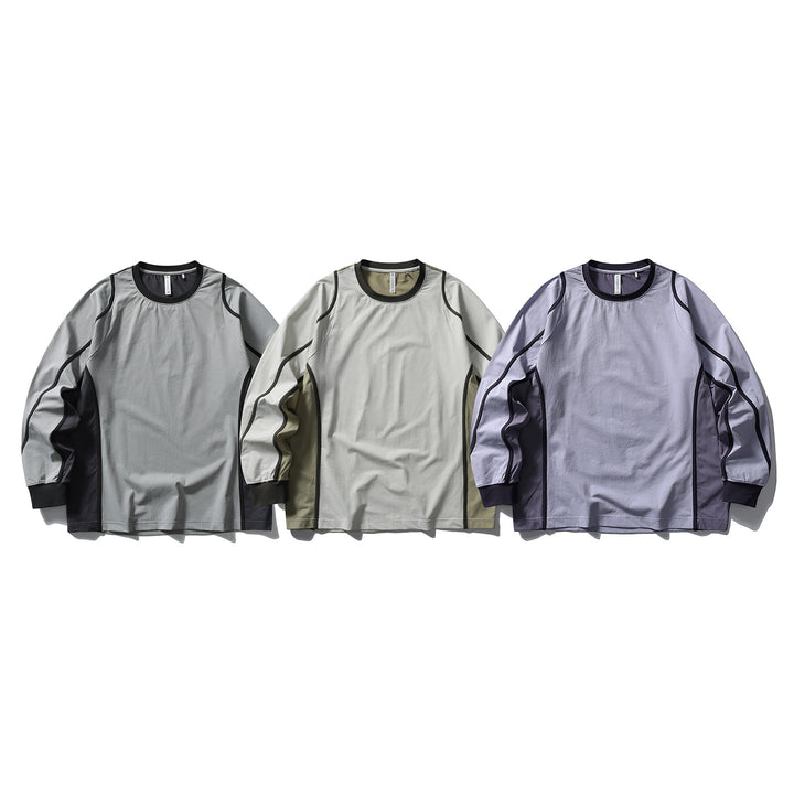 Unisex Functional Longsleeve in Oversize Layering Style with Flat Seams and Ribbed Cuffs