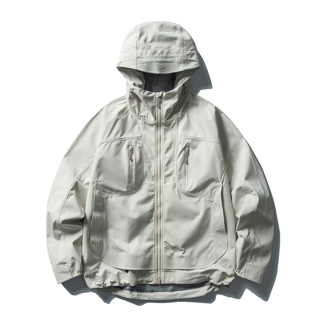 Women's water-repellent softshell jacket with hood and two-way zipper Mune Fashion